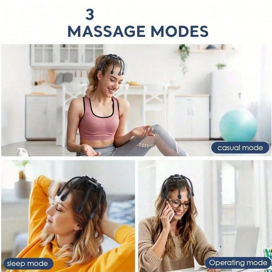 Masseur de Tête 360° Sans Fil – Le Rituel Détente Absolue