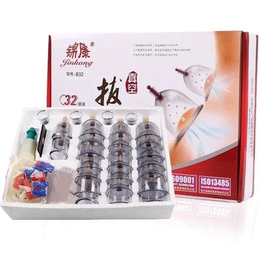 Kit de Ventouses Professionnelles (32 Pièces) – Thérapie par Vide & Anti-Cellulite