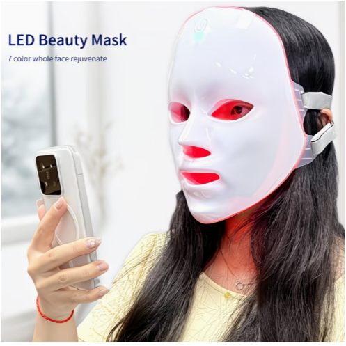 Masque Facial LED 7 Couleurs – La Luminothérapie Professionnelle à Domicile