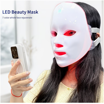 Masque Facial LED 7 Couleurs – La Luminothérapie Professionnelle à Domicile