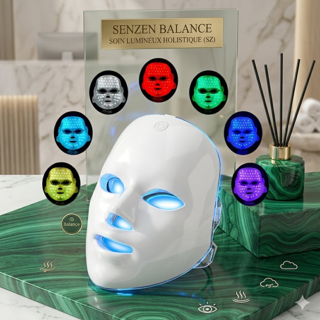 Masque Facial LED 7 Couleurs – La Luminothérapie Professionnelle à Domicile