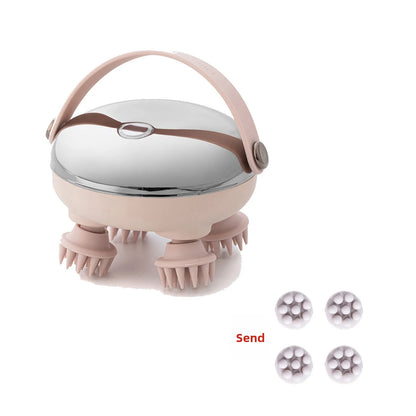 Brosse de Massage Rotative – Soin Capillaire & Détente Profonde