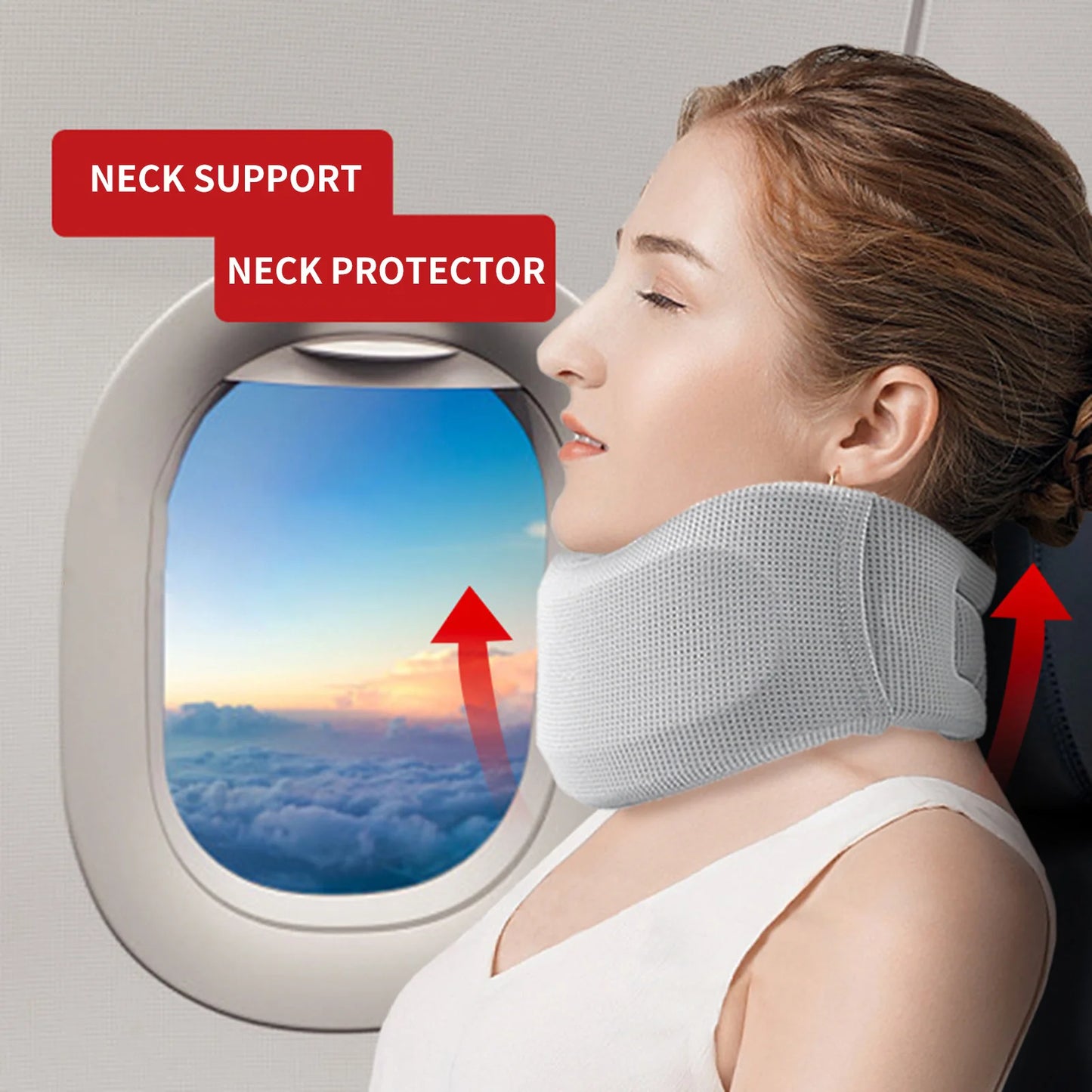 Collier Cervical en Mousse Confort+ – Soutien Doux & Alignement Postural