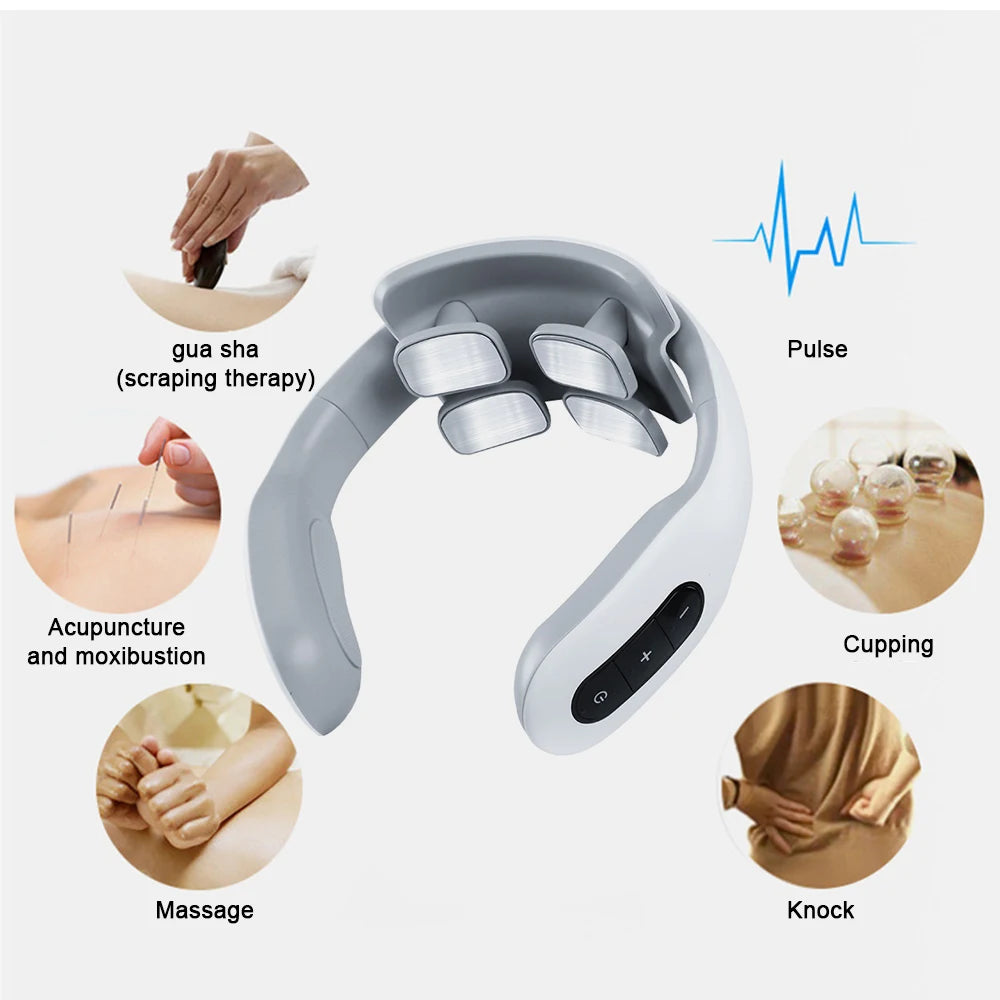 Masseur Cervical à Impulsions EMS – Technologie de Soulagement Profond