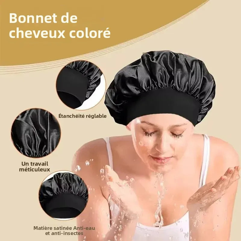 Bonnet de Nuit Premium – Doublure Satin de Soie pour Protection Capillaire