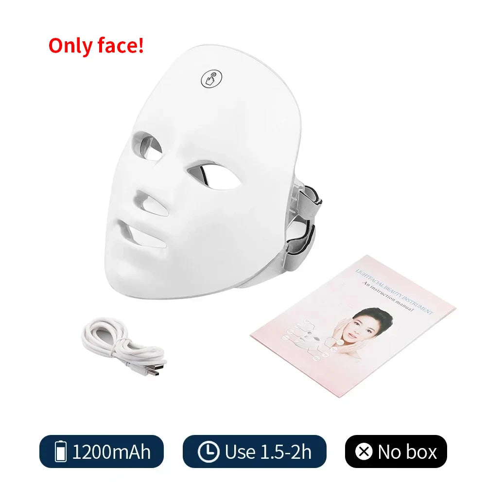 Masque Facial LED 7 Couleurs – La Luminothérapie Professionnelle à Domicile