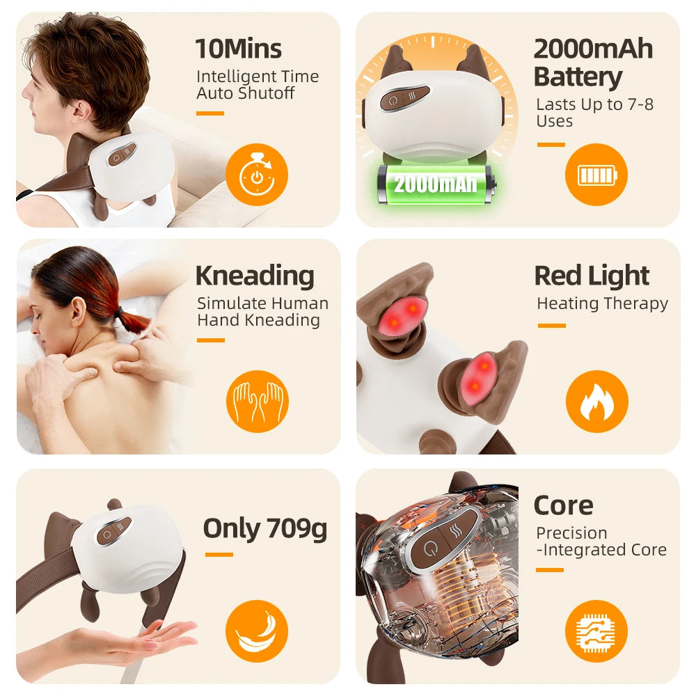 Masseur Bionique 4D – Relaxation Intégrale Cou, Épaules & Doigts