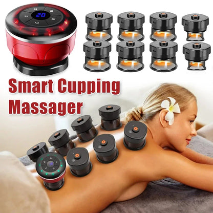 Masseur à Ventouses Électriques 3-en-1 – Aspiration, Chaleur & Gua Sha Professionnel