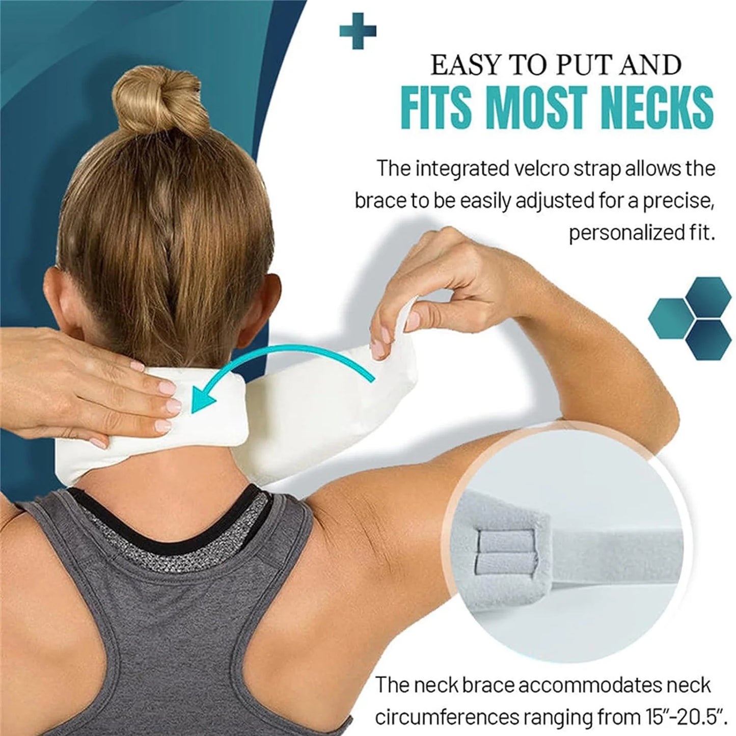 Collier Cervical en Mousse Confort+ – Soutien Doux & Alignement Postural
