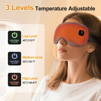 Masque Oculaire Relaxant Chauffant – Détente et Sérénité Sans Fil