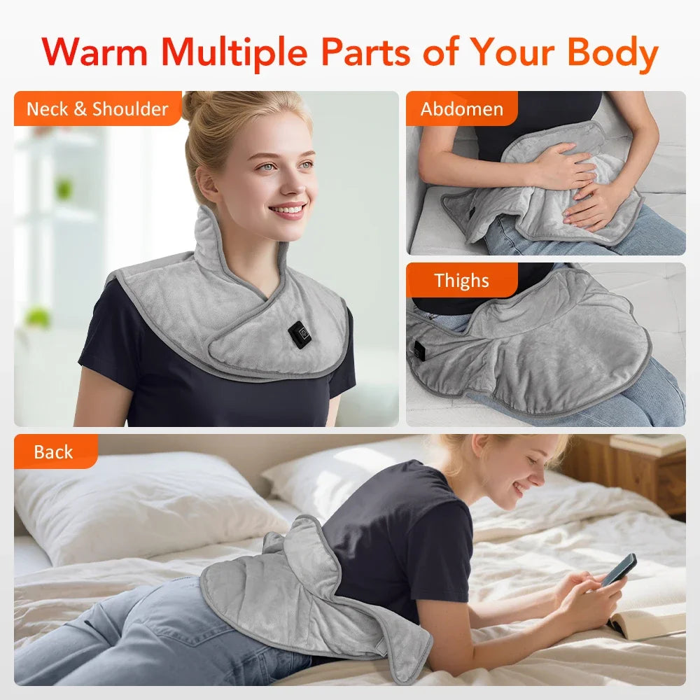 Coussin Chauffant Épaules & Nuque – Relaxe-Max : Chaleur Apaisante & Anti-Fatigue