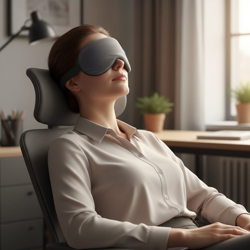 Masque Oculaire Relaxant Chauffant – Détente et Sérénité Sans Fil