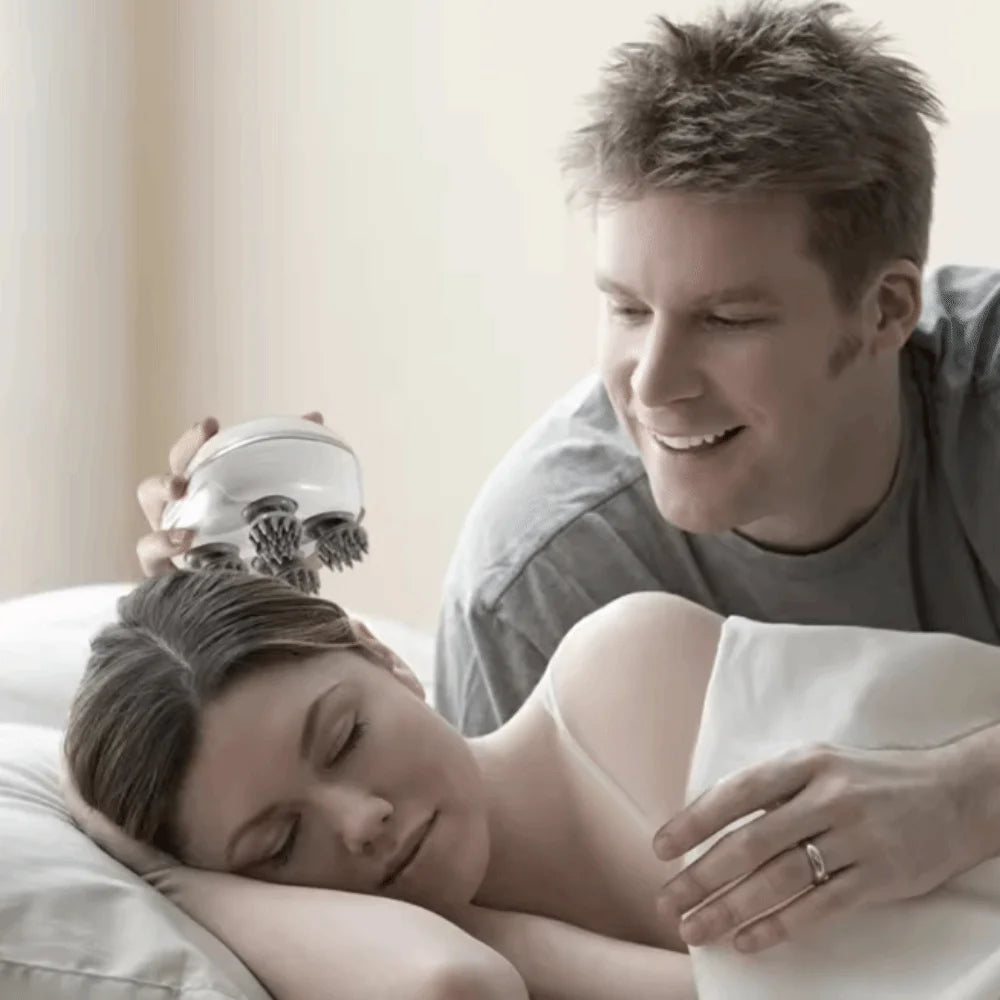 Masseur de tête cuir chevelu électrique Portable Relax , aide à la pousse des cheveux